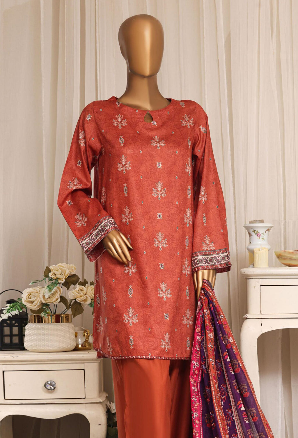 Daily Wear by HZ Textile | Stitched Printed Lawn Collection - 2026 (D-03)