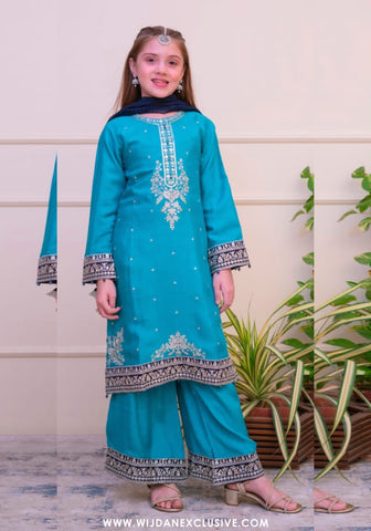 Shanzey Stitched Luxe Embroidered Silk Edit Collection - 2025 (SEA GREEN)