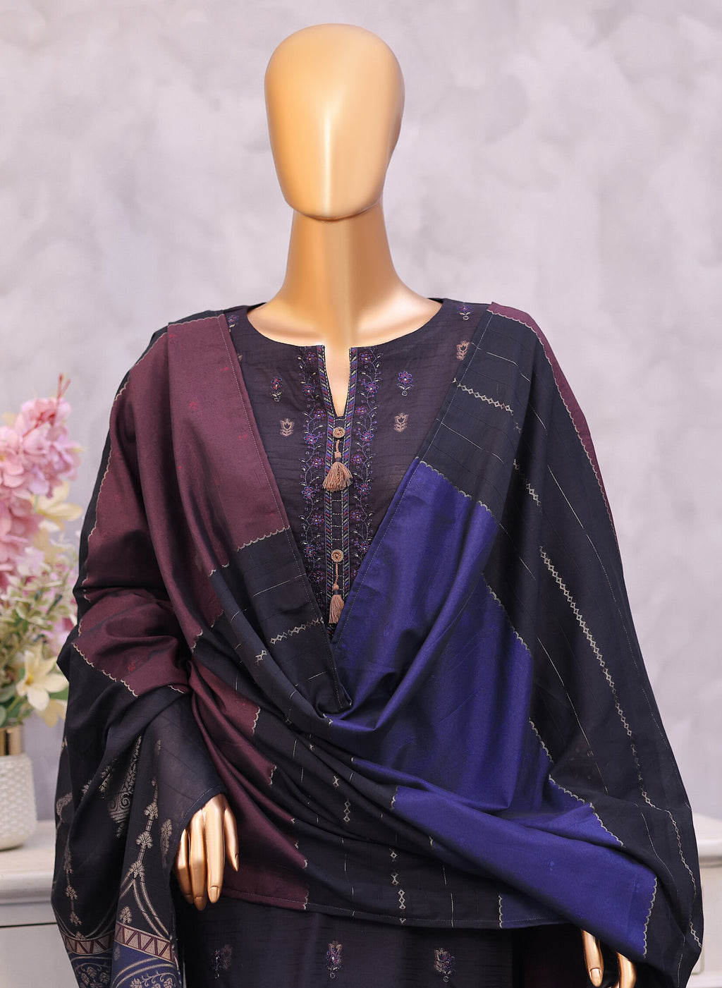 HZ Turkish Jacquard Embroidered Unstitched Vol-01 Collection - 2026 (TJE-7115)