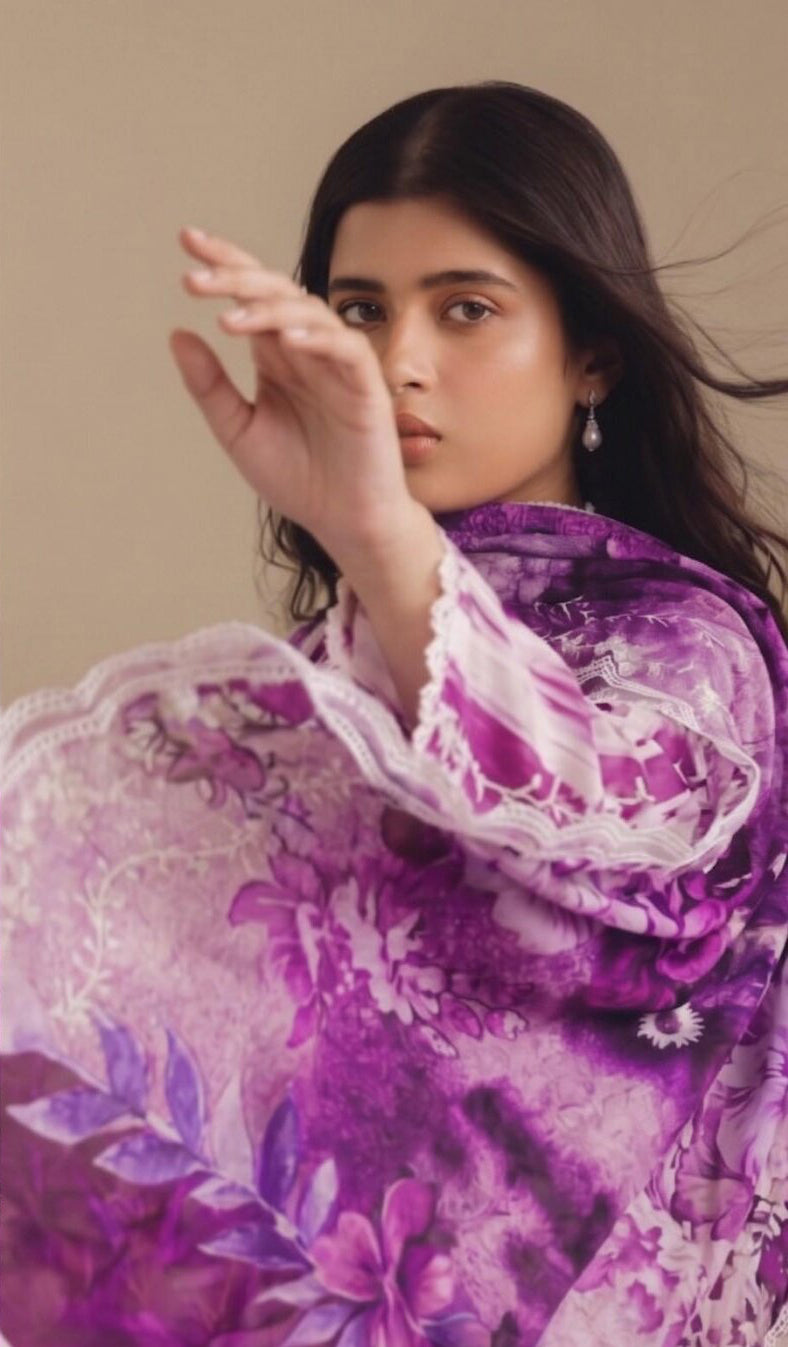 Cut & Style by Mahay | Unstitched Fancy Lawn Vol-02 Collection - 2026 (D-03)