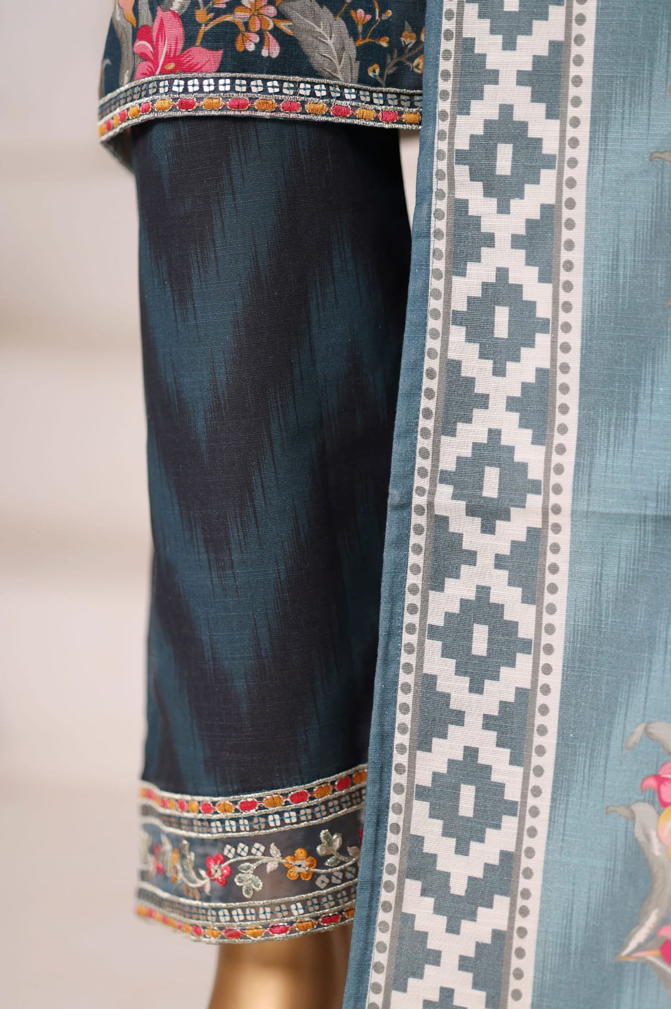 Malika by Sadabahar | Stitched Embroidered Khaddar Collection - 2025 (ZINC)