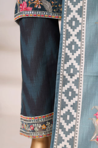 Malika by Sadabahar | Stitched Embroidered Khaddar Collection - 2025 (ZINC)