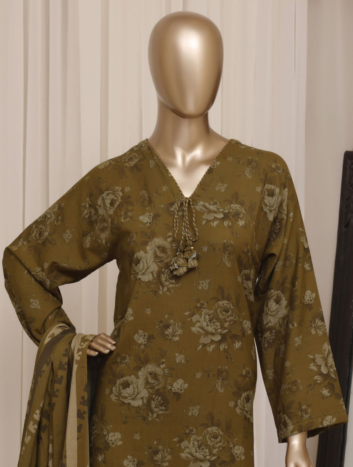 Sadabahar Dhanak Stitched Printed With Shawl Collection - 2026 (D-03)