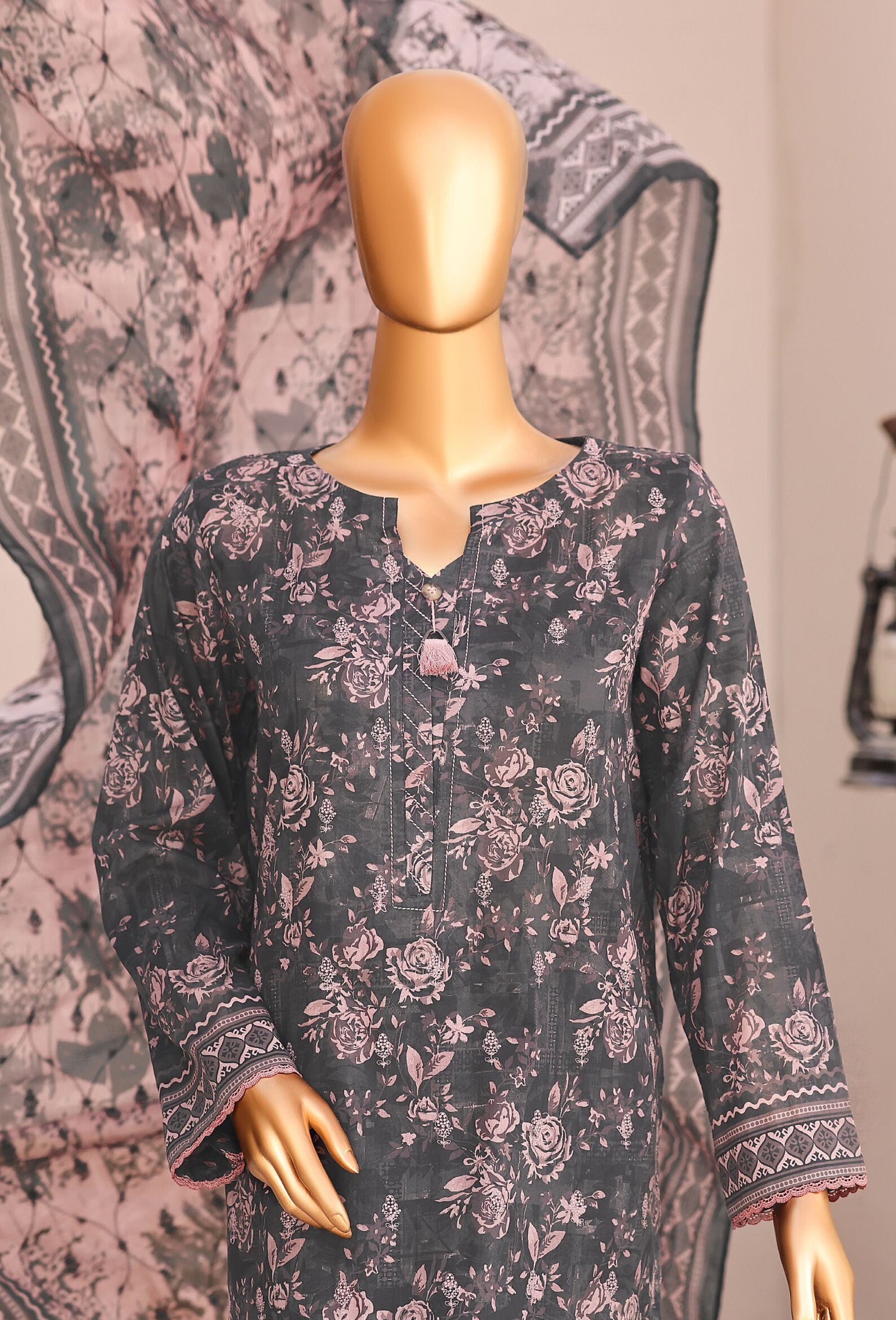Elite by HZ Textile | Unstitched Embroidered Lawn Collection - 2026 (EC-1286)