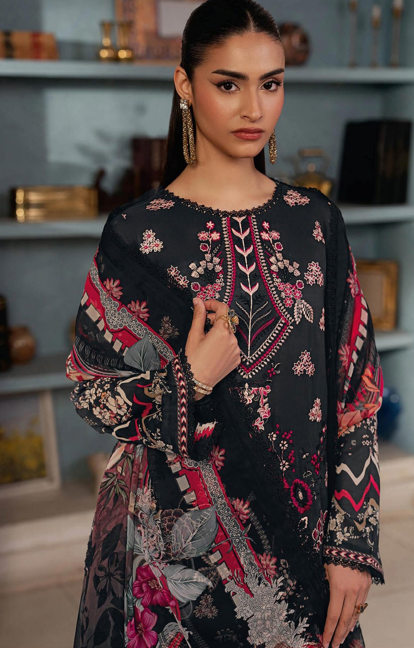 Mashaal by Ramsha | Unstitched Luxury Lawn Vol-16 Collection - 2026 (D-03)