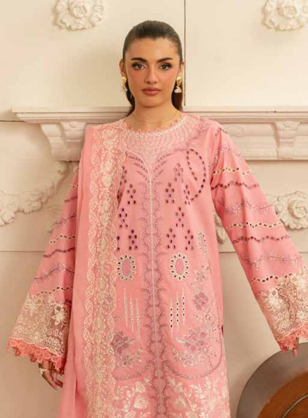 Elsa by Marjjan | Unstitched Embroidered Lawn Collection - 2026 ( 210-A)