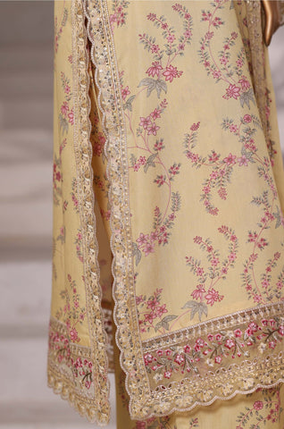 Sadabahar 3PC Stitched Luxury Embroidered Viscose Collection - 2025 (YELLOW)