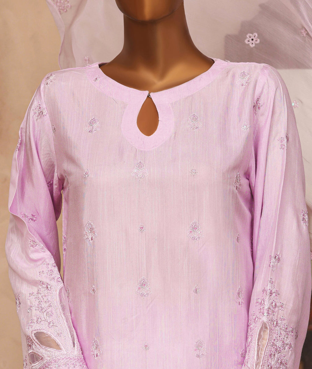 HZ Majestic Stitched 3pc Embroidered Silk Collection - 2026 (D-03)