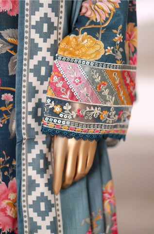 Malika by Sadabahar | Stitched Embroidered Khaddar Collection - 2025 (ZINC)