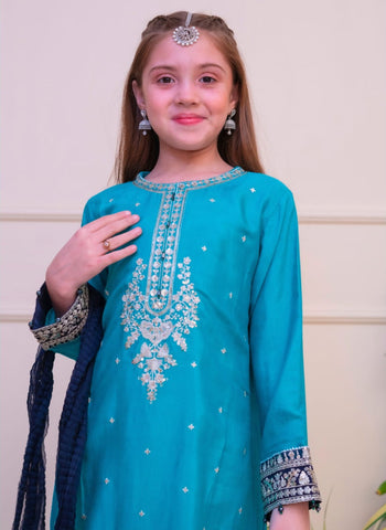 Shanzey Stitched Luxe Embroidered Silk Edit Collection - 2025 (SEA GREEN)