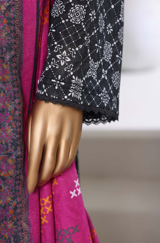 Sadabahar Stitched Printed Khaddar Vol-03 Collection - 2025 (BLACK & WHITE)