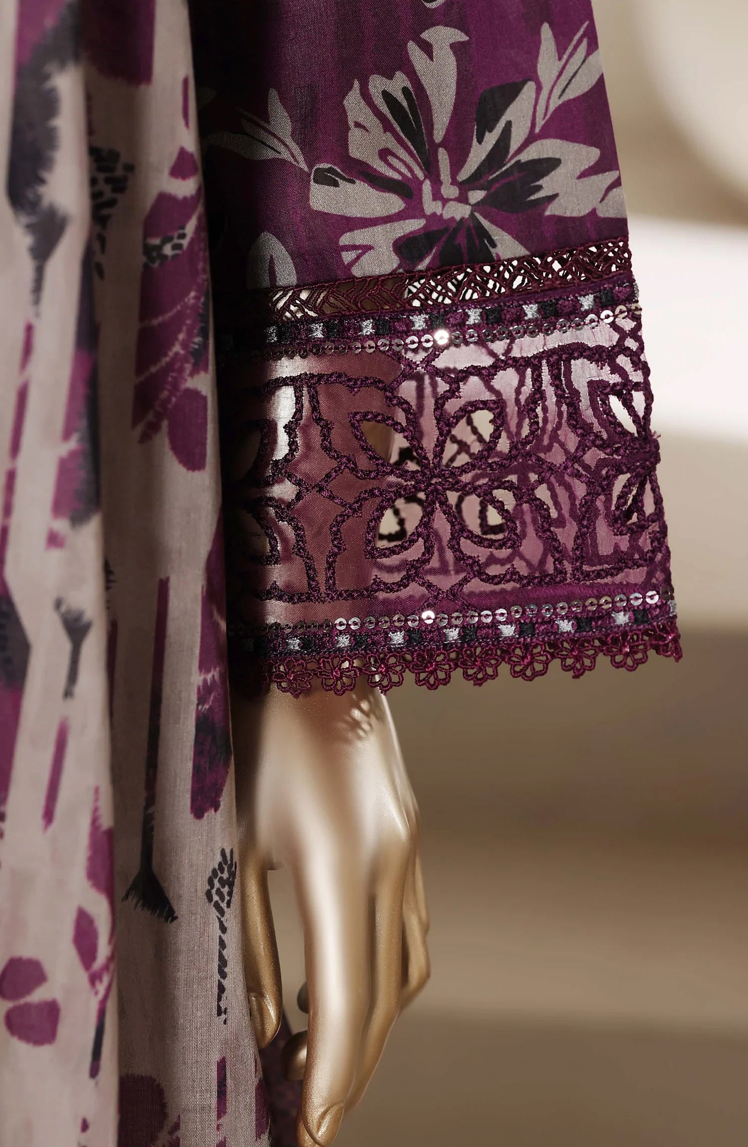 Malika by Sadabahar | Stitched With Shalwar Embroidered Collection - 2026 (D-03)