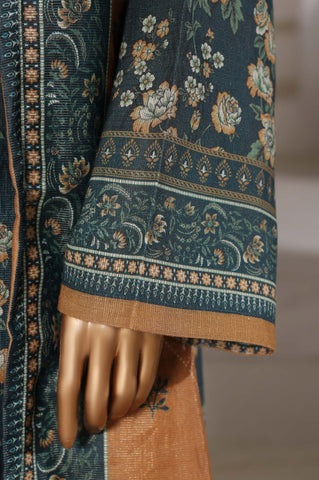 Sadabahar Stitched Printed Khaddar Shimmer Vol-II Collection - 2025 (GREEN)