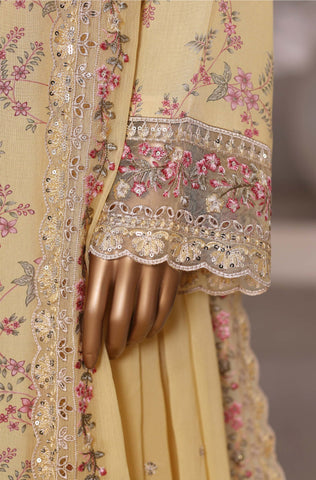 Sadabahar 3PC Stitched Luxury Embroidered Viscose Collection - 2025 (YELLOW)