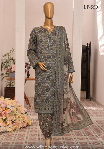 HZ Luxe Premium Digital Printed Lawn Collection'25 D-03