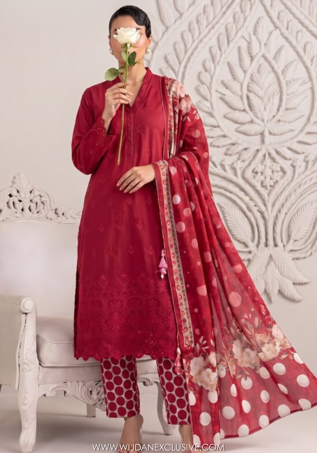 Neesha by Amna Khadija | Stitched 3pc Embroidered Collection - 2026 (D-03)