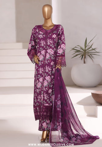Sadabahar Stitched Festive Embroidered Viscose Collection - 2025 (PURPLE)