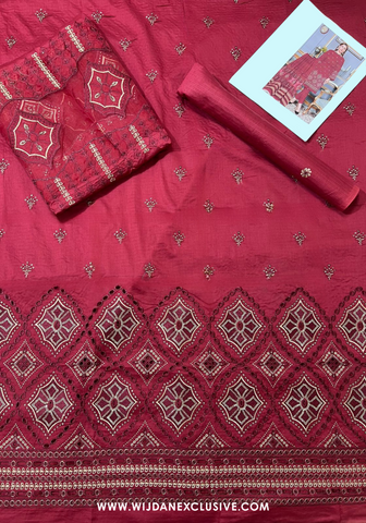 Rahat 3PC Unstitched Fancy Lawn - 2025 by Wijdan D-01