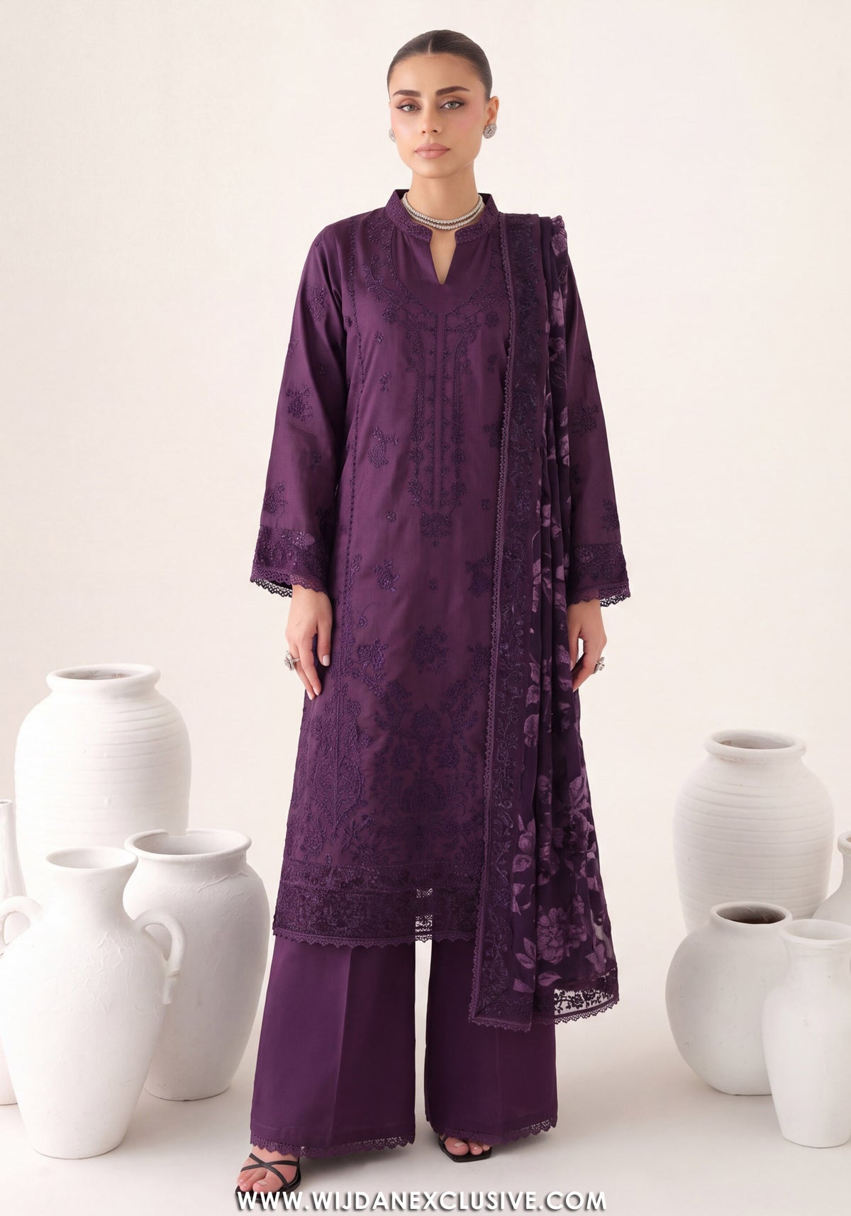 Saffron by Wijdan | Unstitched Embroidered Luxury Palachi Collection'26 (D-2543)