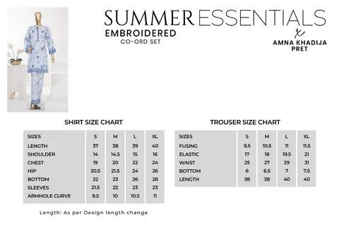 Summer Essentials by Amna Khadija | Stitched Embroidered 2PC Co-Ords Collection - 2026 (D-03)