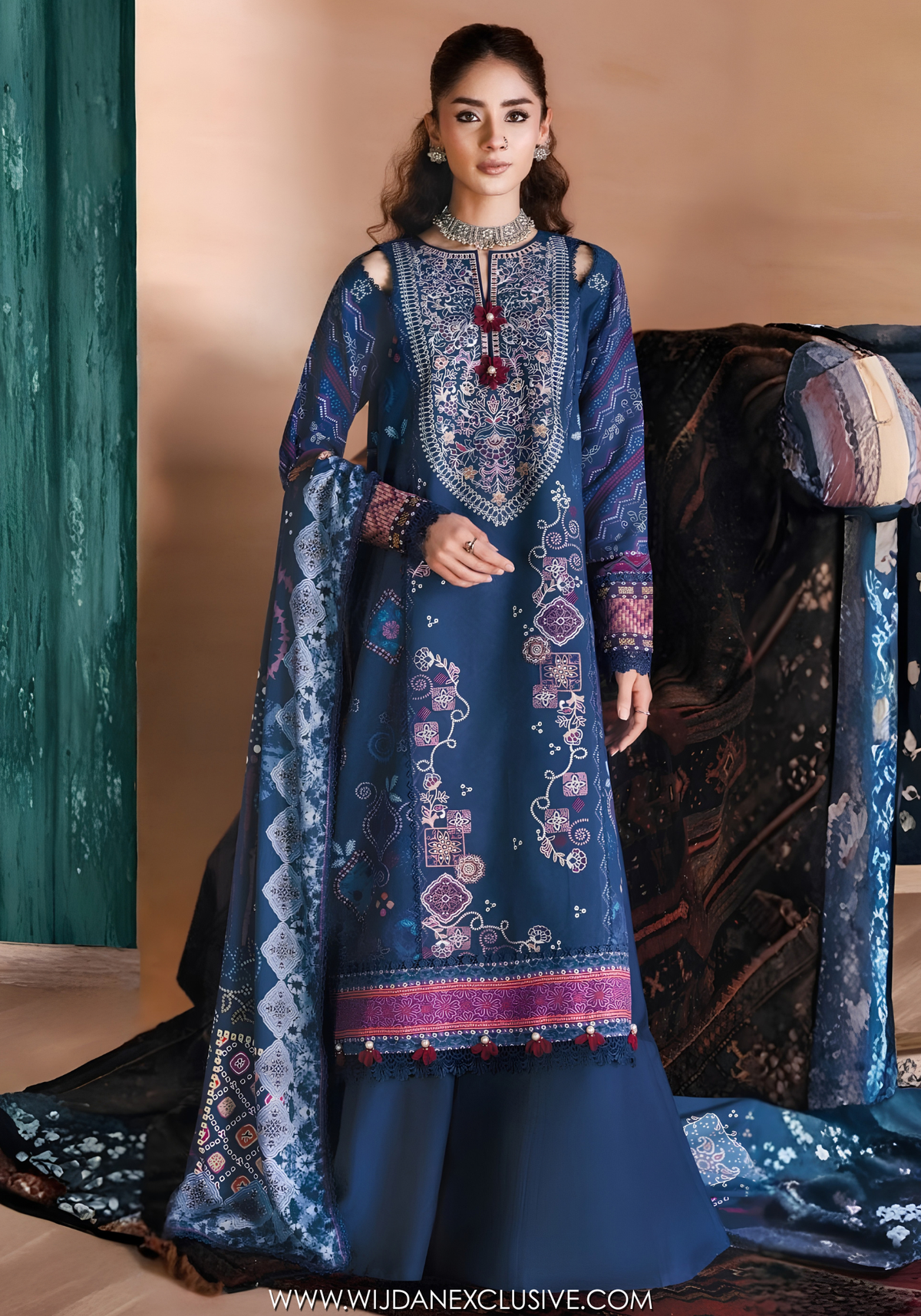 One Nation by Florent | Unstitched Printed & Embroidered Viscose Collection'26 (MEHR)