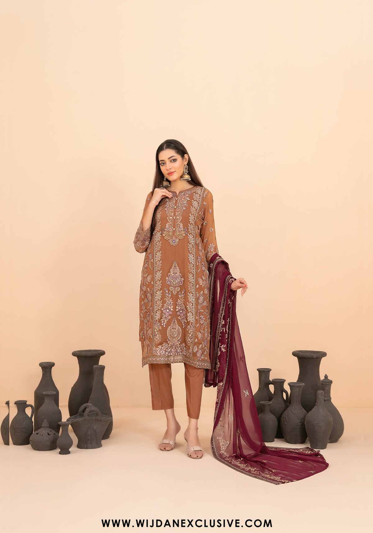 Saiyaara by Tawakkal | Semi-Stitched Fancy Embroidered Chiffon Collection - 2025 D-4227