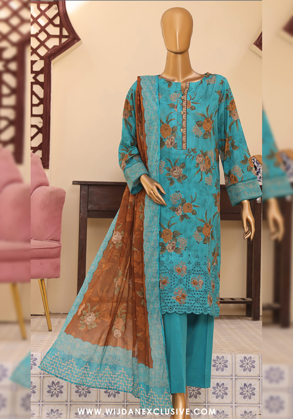 Mehak Embroidered Printed Lawn Vol-02 Collection'25 by HZ Textile MEC-307
