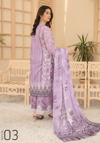 Plazo Digital Printed Bana Doria Lawn Collection'25 by Abisha D-03