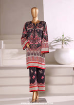 Sadabahar Stitched Printed Viscose 2PC Set Collection - 2025 (BLACK)