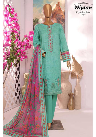 HZ Printkari Slub Cambric Embroidered Collection'24 D-03