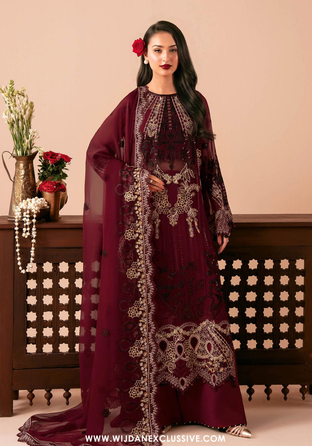Dastak by Ramsha | Unstitched Luxury Formal Chiffon Collection - 2026 (D-03)
