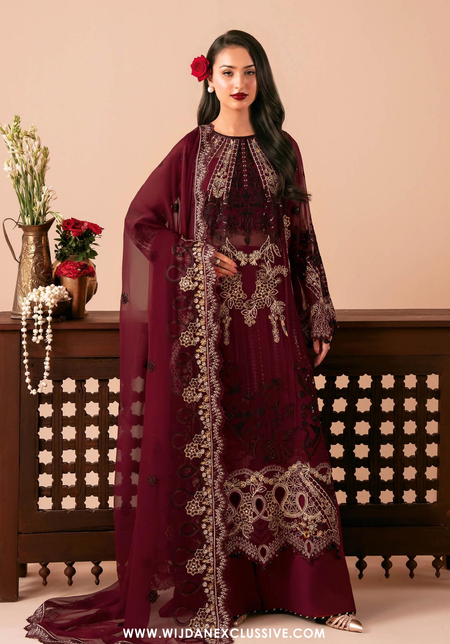 Dastak by Ramsha | Unstitched Luxury Formal Chiffon Collection - 2026 (D-03)