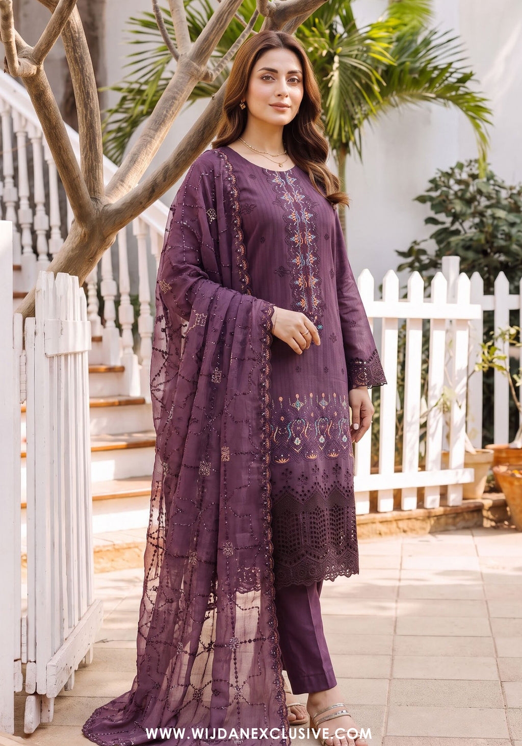 Kavya Gold by Wijdan | Unstitched Cotton Embroidered Collection - 2026 (D-03)