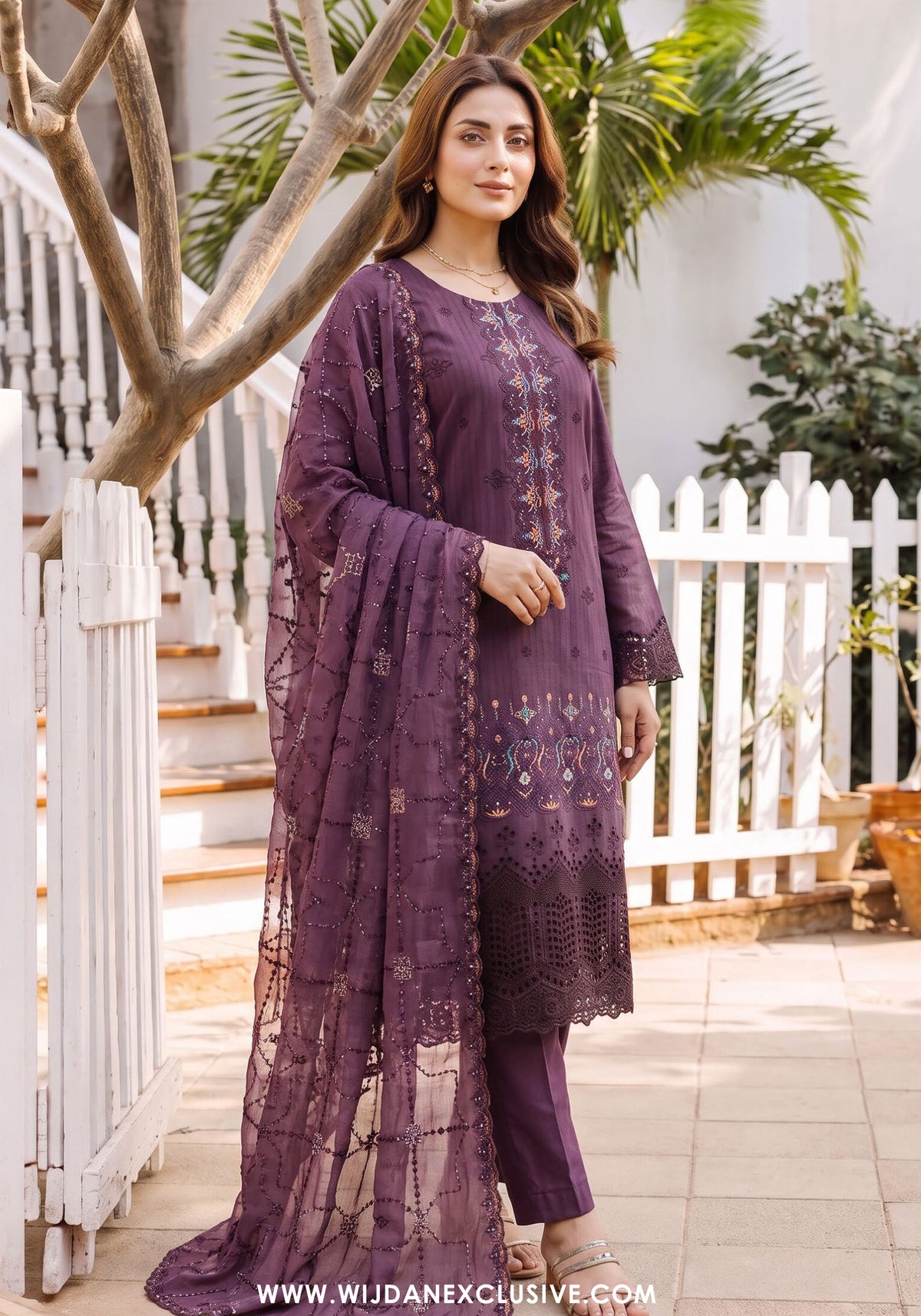 Kavya Gold by Wijdan | Unstitched Cotton Embroidered Collection - 2026 (D-03)