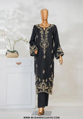 Mohar by Amna Khadija | Stitched Shamooz Silk 2PC Collection - 2026 (BLACK)