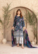 Merrachi by Tawakkal | Unstitched Embroidered Fancy Lawn Collection – 2026 (D-03)