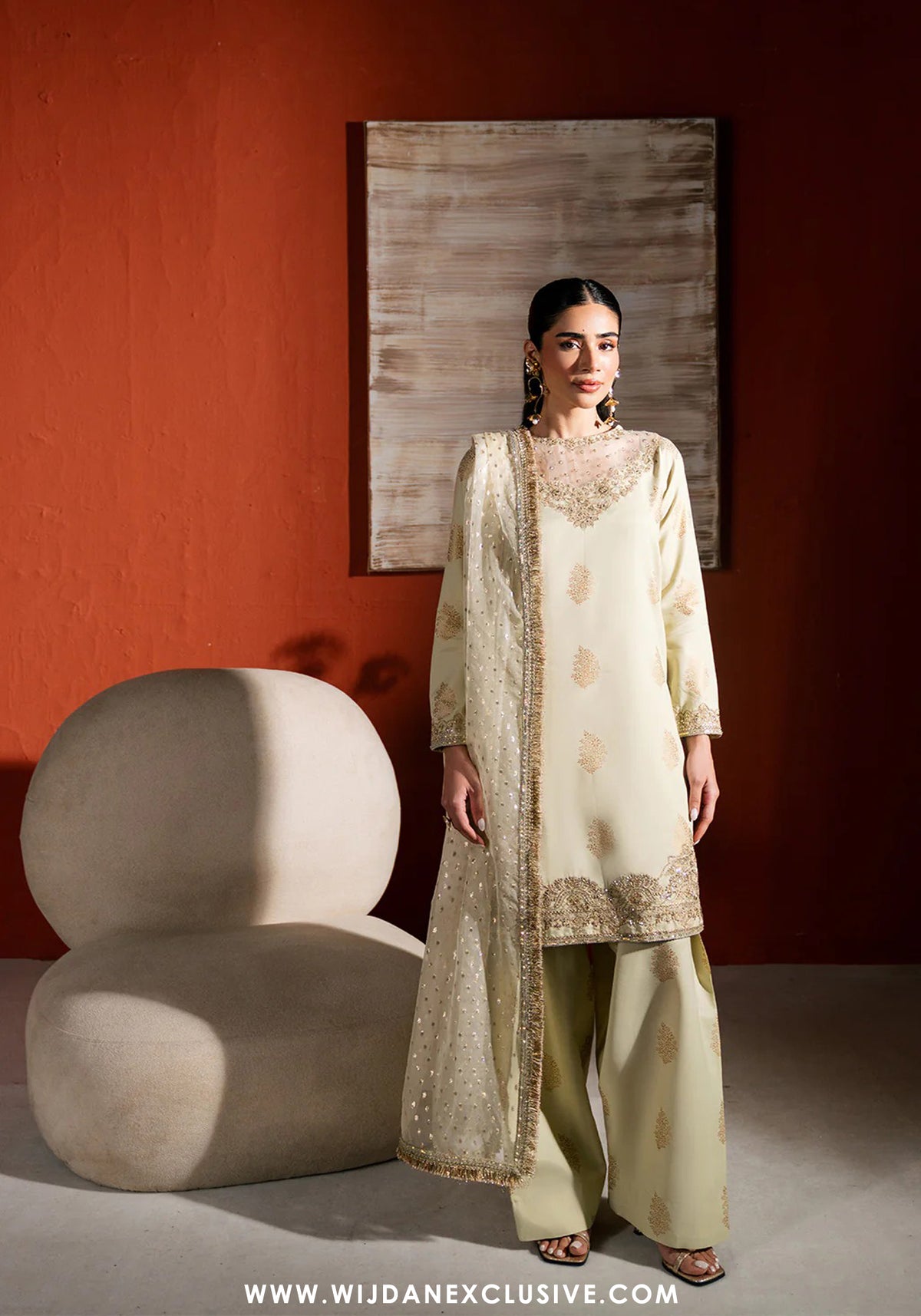 Neeshay Stitched Raw Silk Collection - 2025 RS-04 PISTA