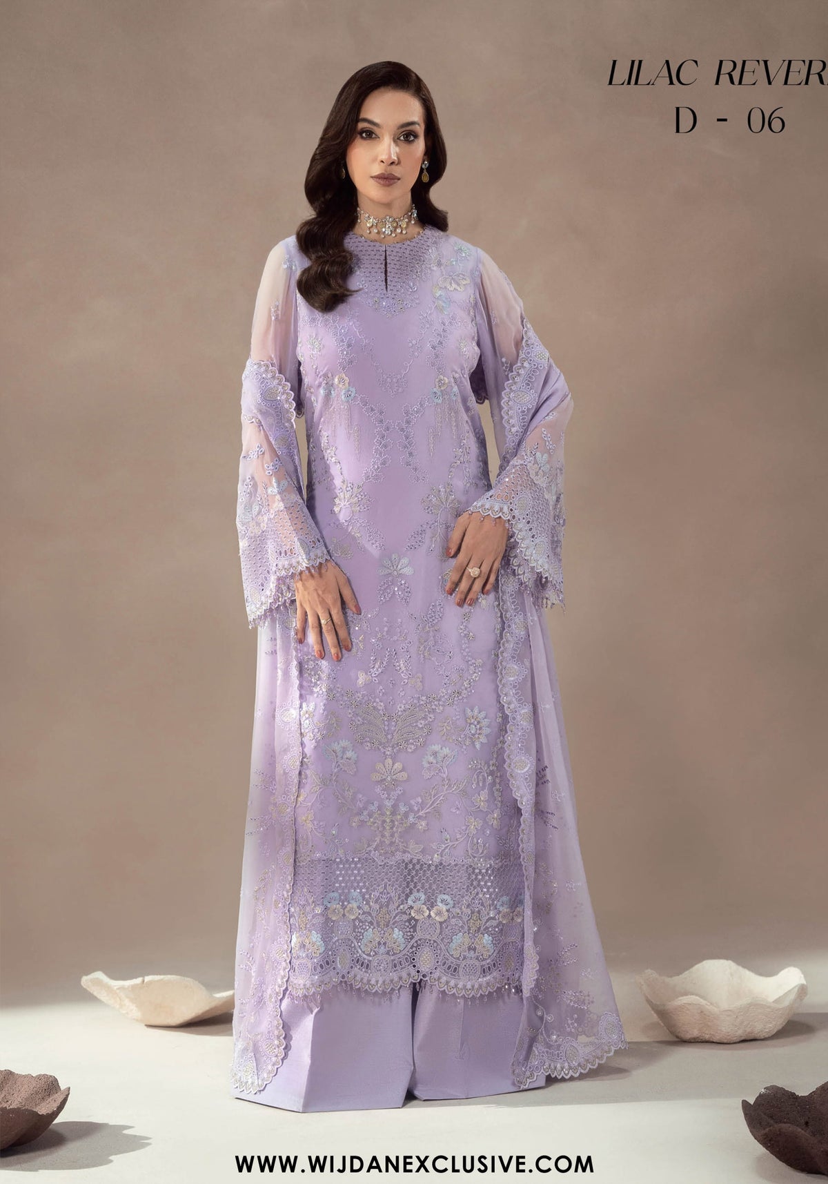Afsanah by Lamisah | Unstitched Luxury Chiffon Formal Collection - 2025 (LILAC REVERIE)