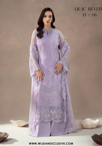 Afsanah by Lamisah | Unstitched Luxury Chiffon Formal Collection - 2025 (LILAC REVERIE)
