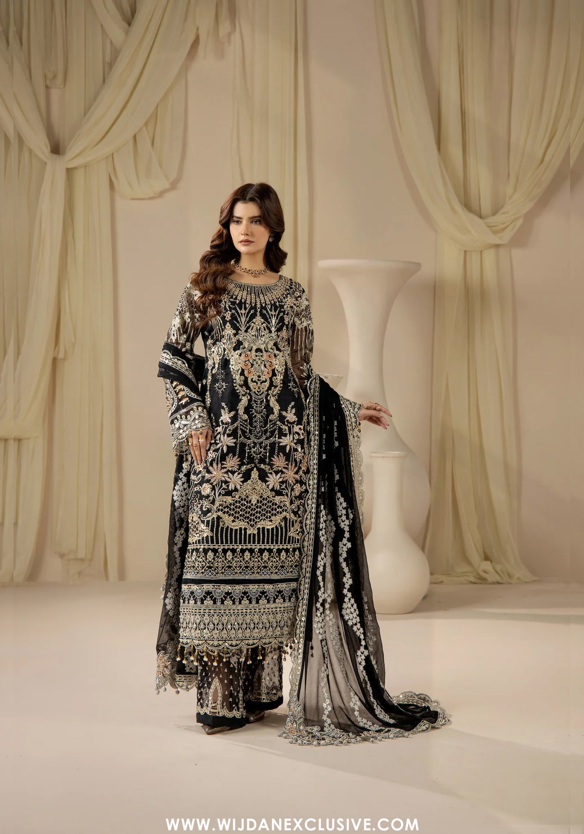 Areesha Unstitched Festive Formal Vol-23 Collection - 2026 (Ebony Silver Classic)