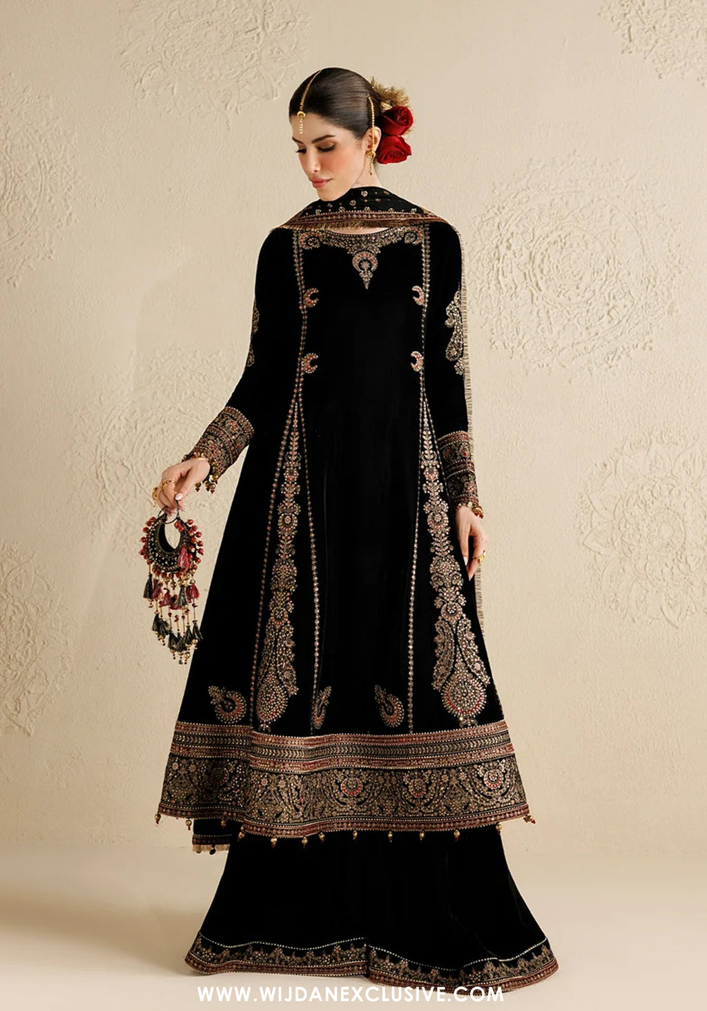 Chandni by Jazmin | Unstitched Embroidered Velvet Formal Collection - 2026 (D-01)