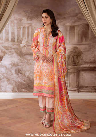 Velouré Unstitched Printed Silk Collection - 2025 by Gulaal (Blush Royale)
