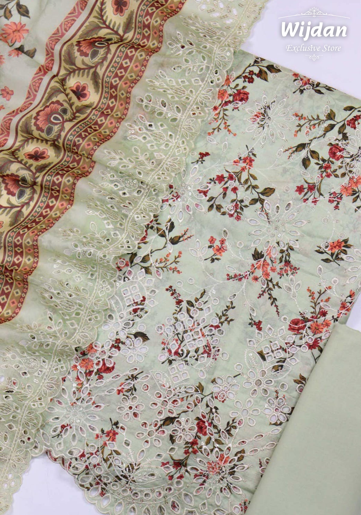 Bin Saeed Un-Stitched Printed Embroidered Lawn Collection'25 D-03