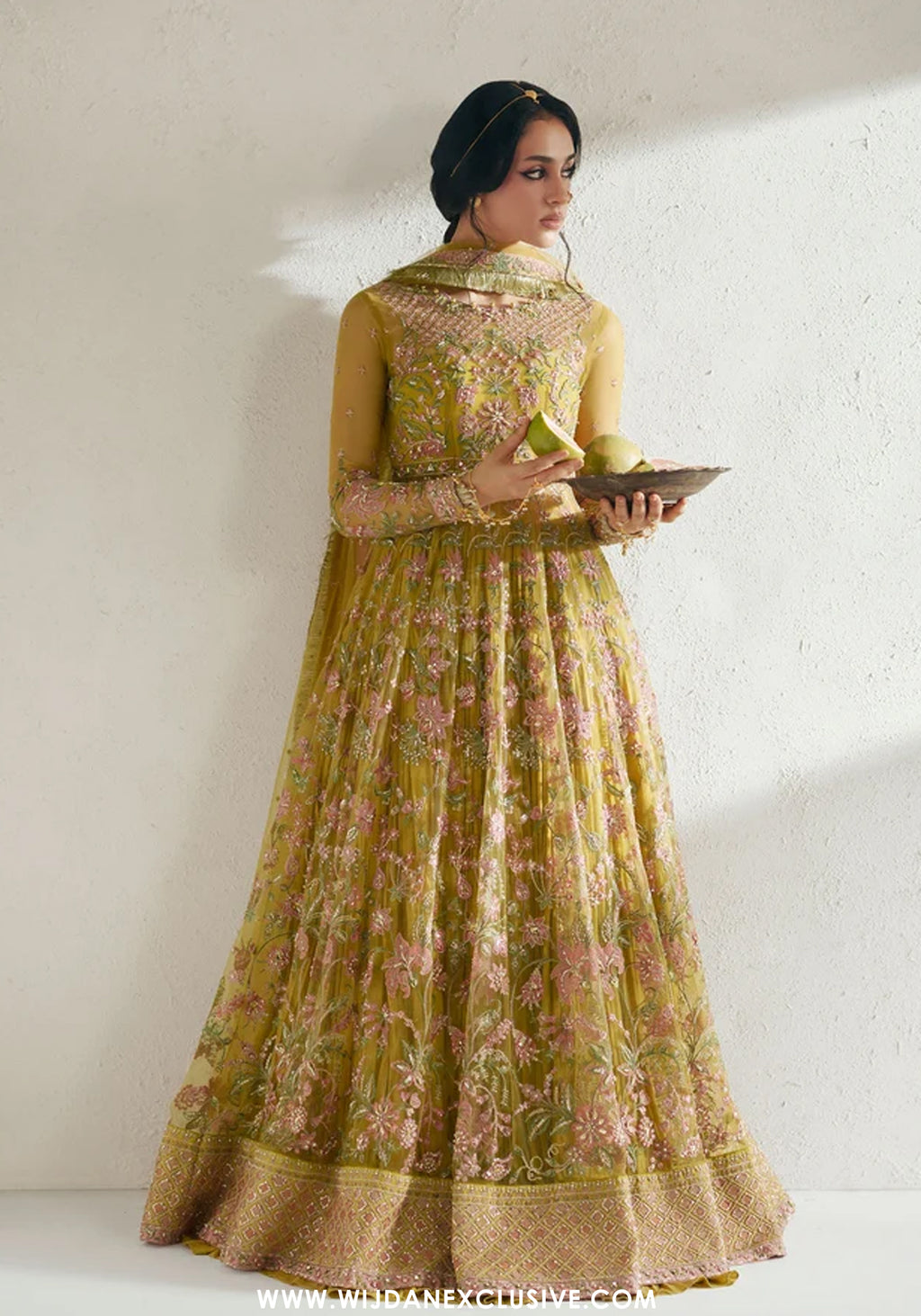 Vera Unstitched Embroidered Festive Formal Collection'26 (Marigold Mustard Pishwas Set)
