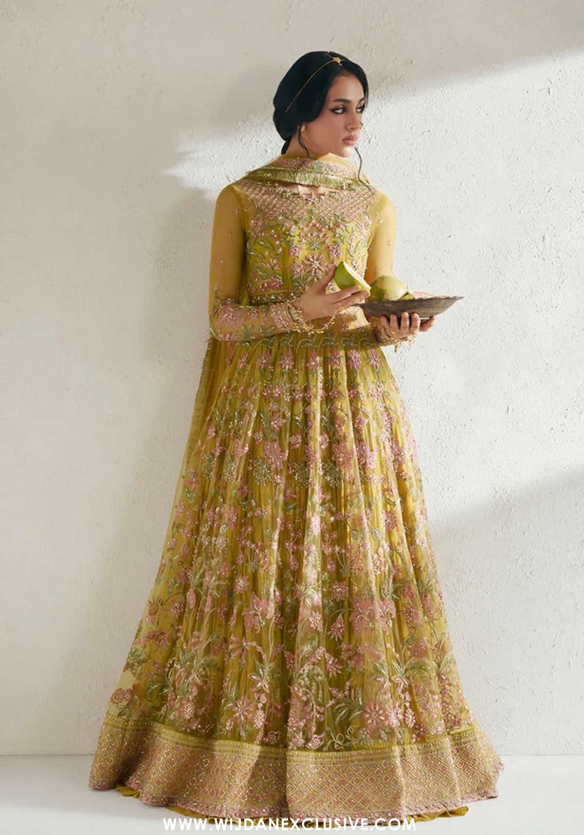 Vera Unstitched Embroidered Festive Formal Collection'26 (Marigold Mustard Pishwas Set)