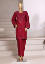 Sadabahar Vybe Stitched 2PC Embroidered Sets Vol-II Collection - 2025 (RED)
