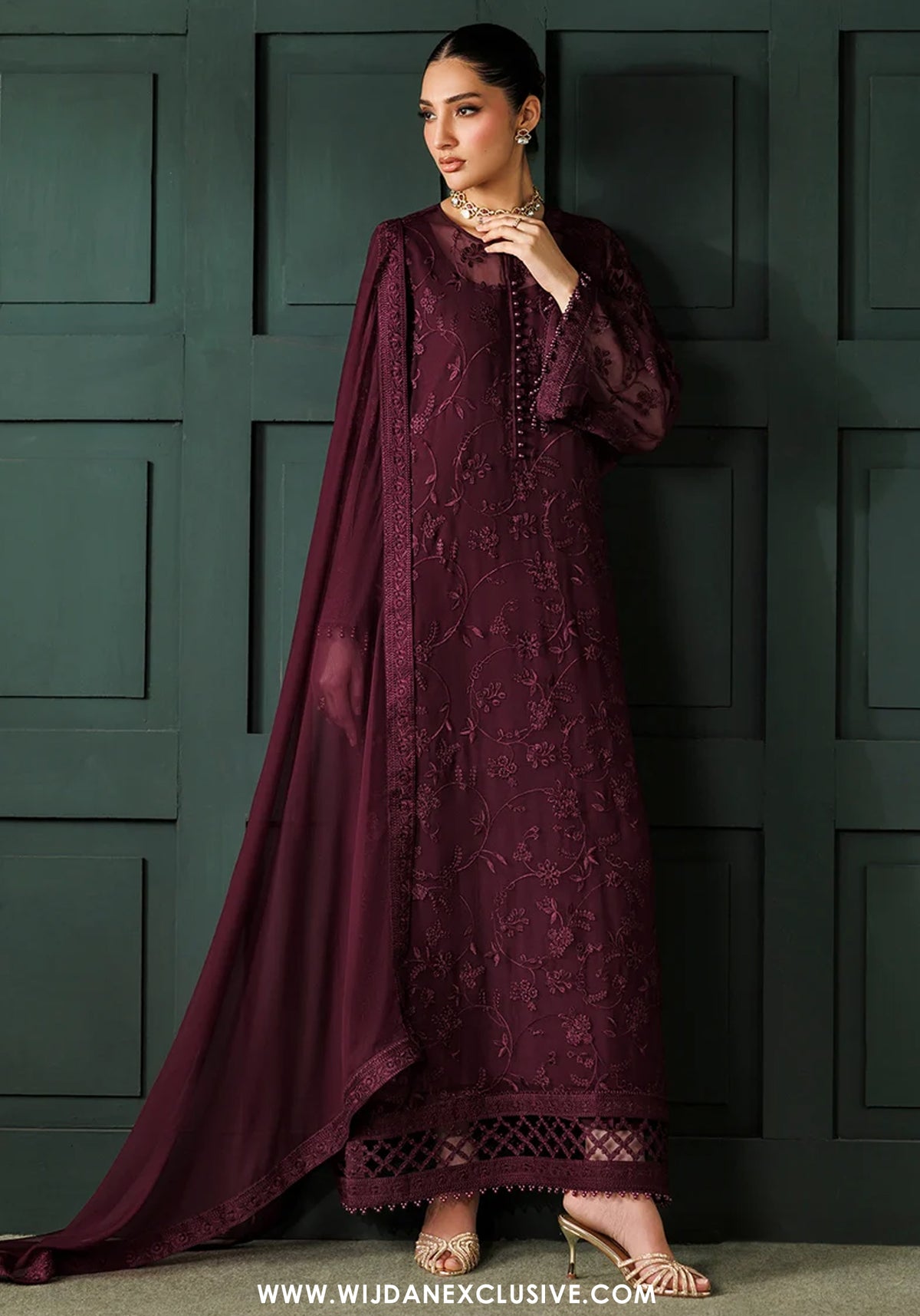 Baroque Unstitched Embroidered Chiffon Collection - 2026 (UF-4436)