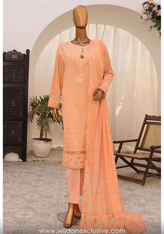 HZ Valencia Embroidered Jacquard 3pc Summer Collection'25 Vol-02 D-03