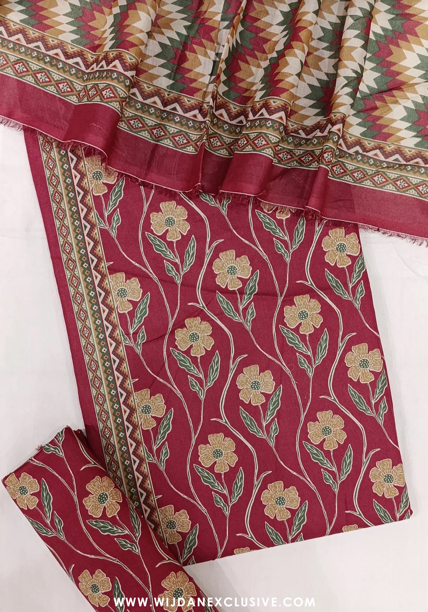 Bin Saeed Unstitched 3PC Digital Printed Cambric Collection - 2025 D-03