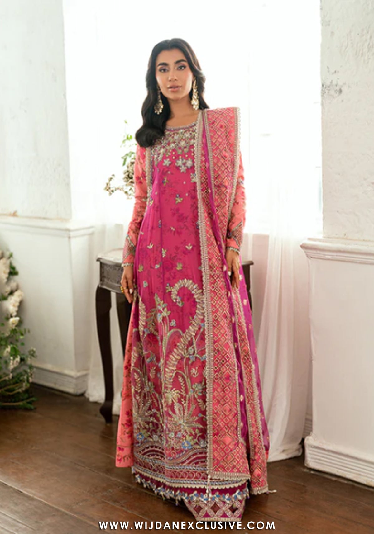 Sham Shandaar by Mushq | Unstitched Chiffon Collection - 2025 (GEET GULABI)